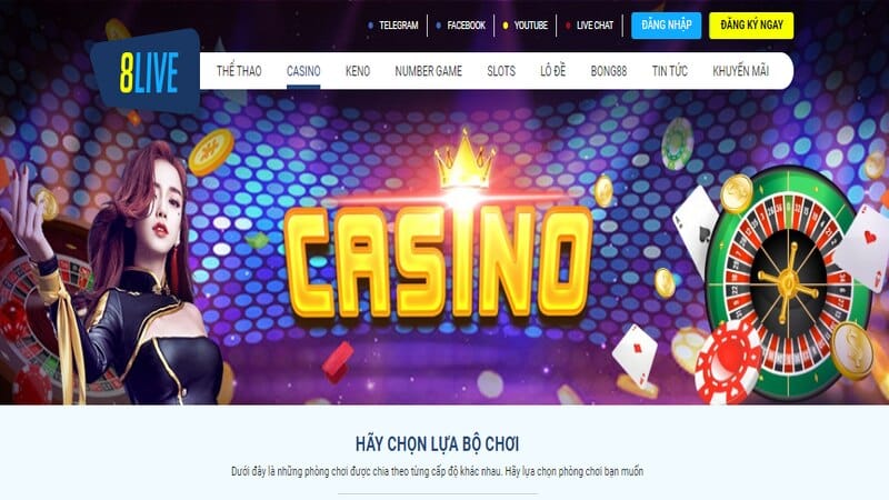 Casino 8Live là trò chơi có sức hút lớn, đem tới muôn vàn thể loại khác nhau Casino 8Live là trò chơi có sức hút lớn, đem tới muôn vàn thể loại khác nhau
